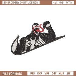 Venom Embroidery Design File Marvel Anime Embroidery Design Machine Design Pes Dst Nike Black Venom embroidery