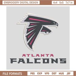 Atlanta Falcons Embroidery Files, NFL Logo Embroidery Designs, NFL Falcons, NFL Machine Embroidery Designs 6,