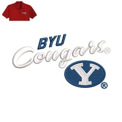 bye cougars embroidery logo for polo shirt ,logo embroidery, embroidery design, logo nike embroidery