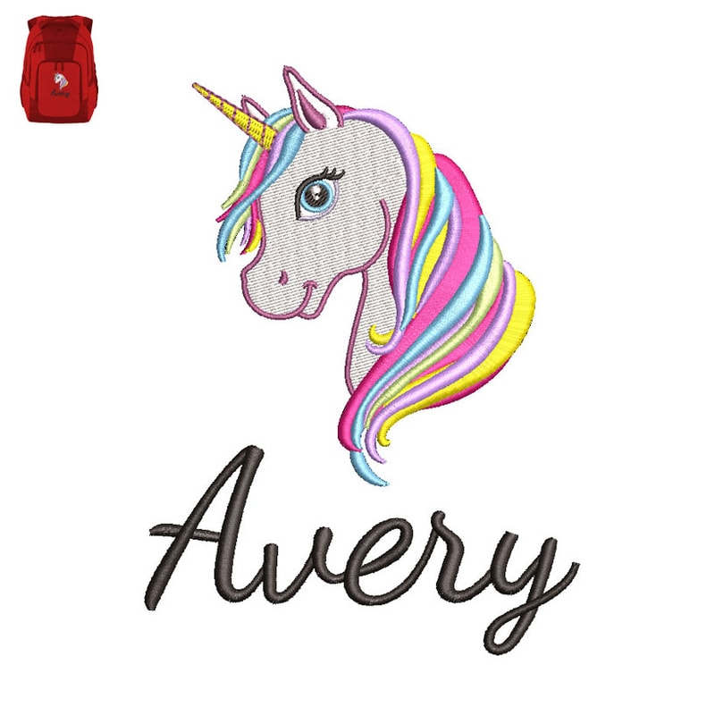 Cute Unicorn Embroidery logo for Bag..jpg