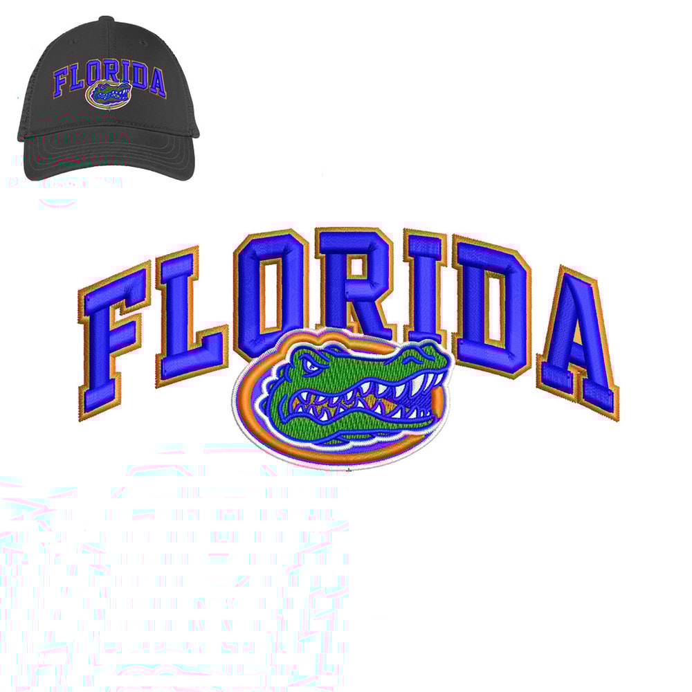Florida 3d puff Embroidery logo for Cap..jpg