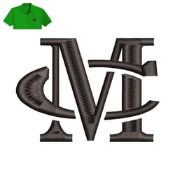 letter c and m embroidery logo for polo shirt,logo embroidery, embroidery design, logo nike embroidery