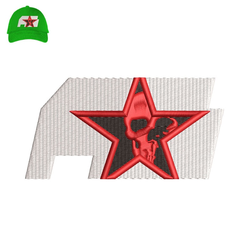 Star Skull 3d puff Embroidery logo for Cap..jpg