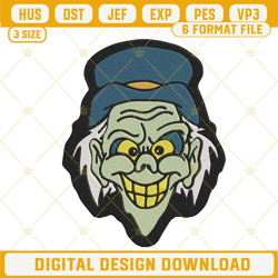 ezra haunted mansion face embroidery files, disney ghost embroidery designs