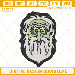 gus haunted mansion head embroidery designs, hitchhiking ghosts embroidery files