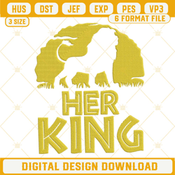 her king simba embroidery designs, the lion king embroidery files