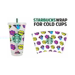 wrap for starbucks cold cup svg, trending svg, starbucks wrap svg, starbucks full wrap, starbucks lips svg, starbucks cu