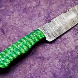custom handmade forged damascus steel skinning camping knife fixed blade knife,