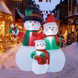 festival christmas inflatable, snowman family inflatable model, toys decorations with led lights yard garden xmas decor