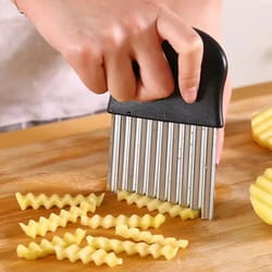 potato knife for cutting vegetables, stainless steel wave knife, kitchen cutter, french fry knife, wolf fang tool