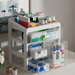 large capacity multi layer medicine box, drawer type medicine cabinet for home care, ideal for professional medical use