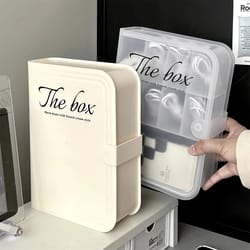 desktop cable management box for power cord storage, phone case, charger plugs, data cables, headphones