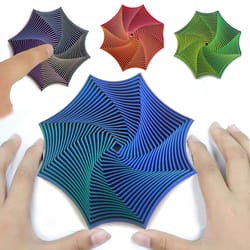 fidget octagonal toy, 3d printing geometric illusion, sensory stress relief toy for parties