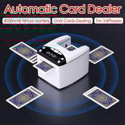 electric automatic card dealer machine, rechargeable poker cards dispenser, adjustable speed and distance tools