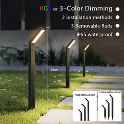 waterproof solar powered garden lamp, solar pathway lights outdoor for walkway, driveway, patio, path