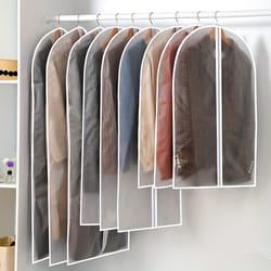 protective garment bags for clothes storage, transparent thickened wardrobe suit and coat hanging bags
