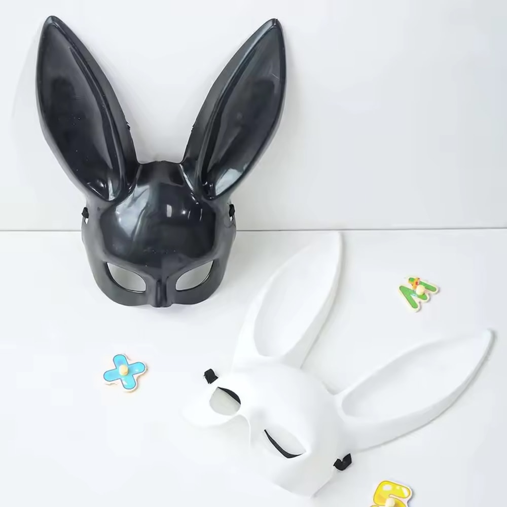 Cosplay Cartoon Bunny Mask Half-face Mask for Halloween Party and Birthday Decoration Supplies