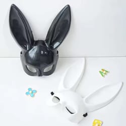 cosplay cartoon bunny mask half-face mask for halloween party and birthday decoration supplies