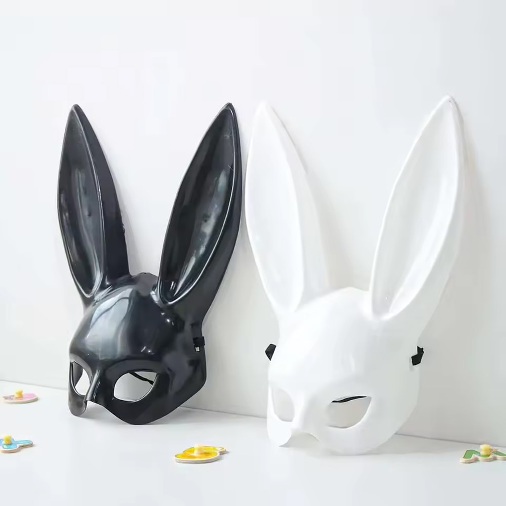 Cosplay Cartoon Bunny Mask Half-face Mask for Halloween Party and Birthday Decoration Supplies