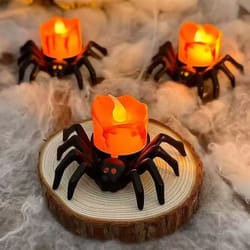 beautiful halloween pumpkin lanterns, led candlelight spider props, festive halloween gifts