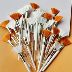 fan-shaped foundation makeup brush set, multifunctional beauty tool for facial masks, essential oils, and more