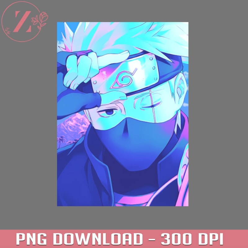 KL251223366-Kakashi vaporwave Naruto PNG, Anime download PNG.jpg