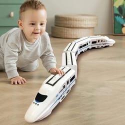 high speed railway train toy, electric sound & light model | educational diy toy for boys & girls