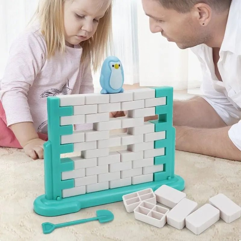 Mini Fun Childrens Ice Breaker Trap Toy Interactive Family Balance Blocks Gift 0