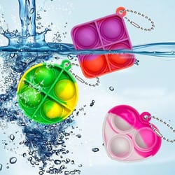mini pop fidget keychains for toddlers, sensory fidgets pack party favors & gifts