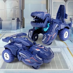 2 in 1 dinosaur deformation car toy, one step collision transformation model toy for boys | mini vehicles gift for kids