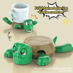 creative coaster turtle cup pad 3d printed tea coffee mug holder, decorative drink tableware, unique home decor ornamet