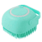 Pet Dog Cat Massage Brush Shampoo Dispenser Blue