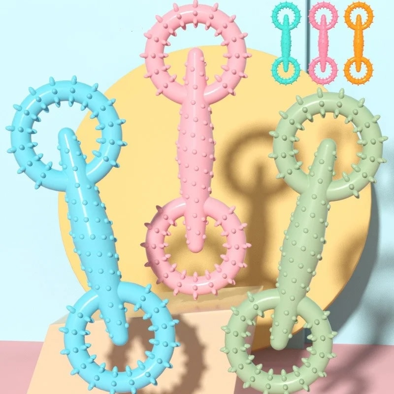 Dog Pull Ring Puppy Chewing Toy Indestructible Pet Pull Ring Toys Interactive Puppy Chew Toy For Bo 2