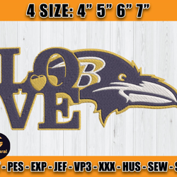 Ravens Embroidery, NFL Ravens Embroidery, NFL Machine Embroidery Digital, 4 sizes Machine Emb Files -20-Deamaral