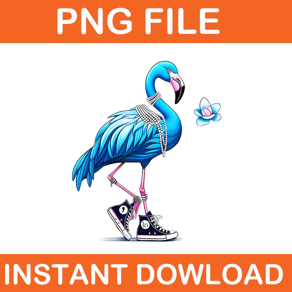Retro Flamingo Chucks And Pearls Comma La Kamala Harris 2024 PNG 1