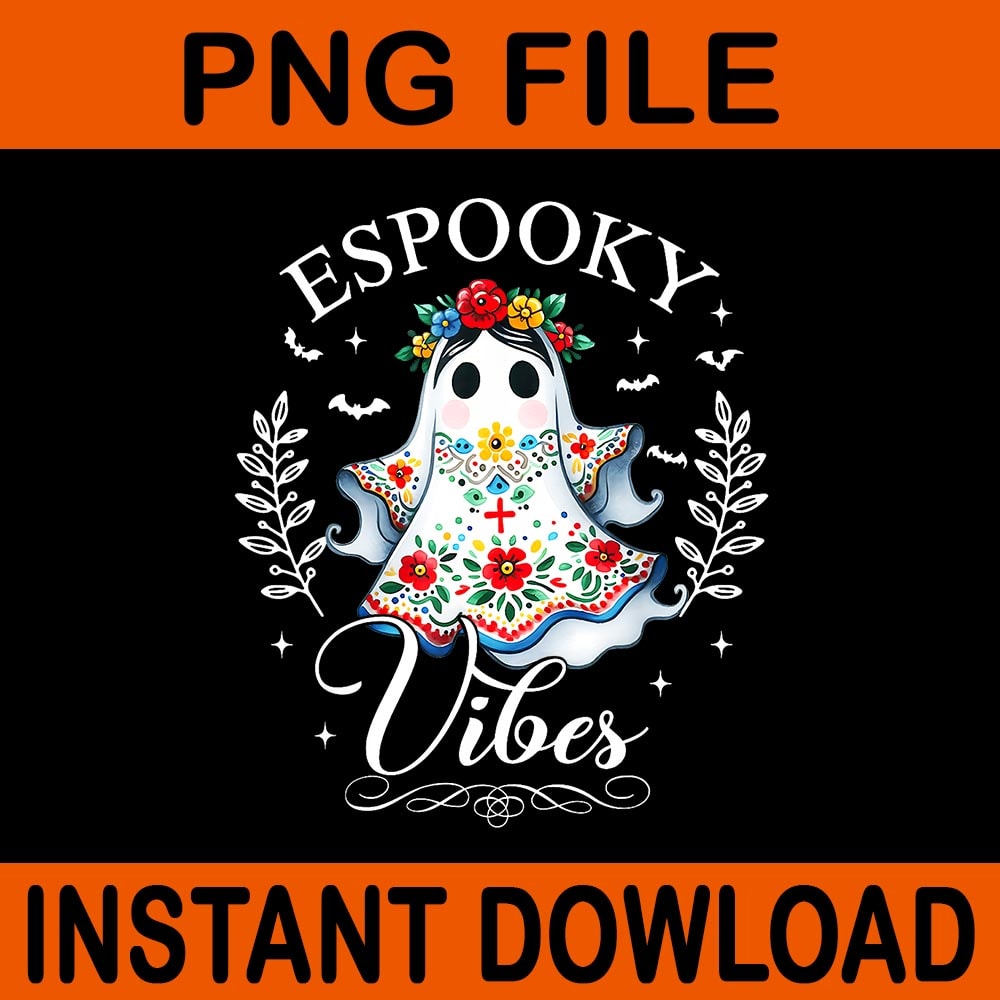 Espooky Vibes Maestra Halloween Spanish Mexican Teacher PNG 0