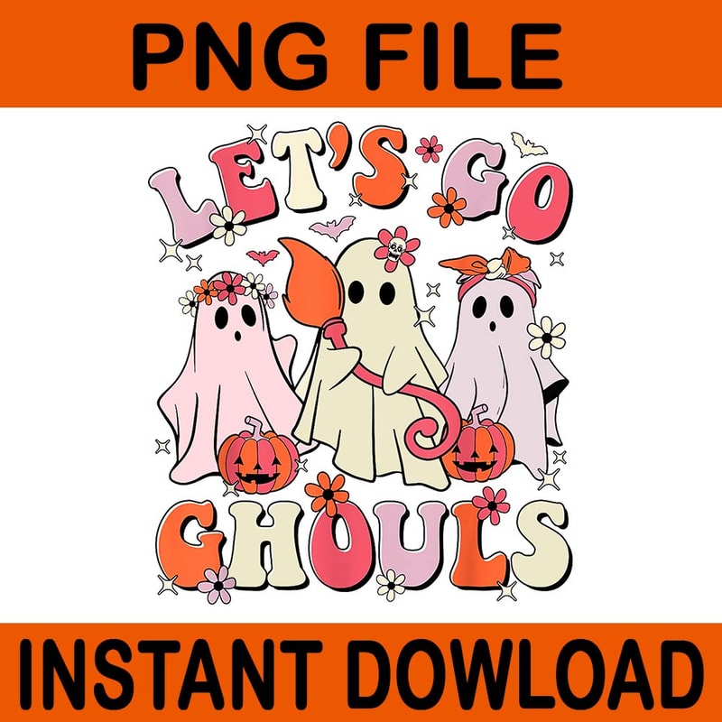 Lets Go Ghouls Halloween PNG 0
