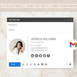 gmail email signature template a modern email signature clickable template for gmail