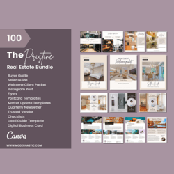 real estate marketing bundle buyer seller guide open house welcome packet newsletter checklist