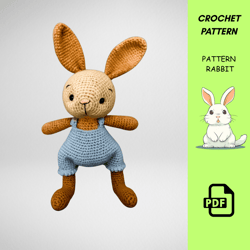 coton my little rabbit – amigurumi crochet pattern (pdf) – cute bunny toy diy tutorial – digital download