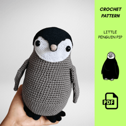 little penguin pip – amigurumi crochet pattern pdf by irene strange – cute penguin toy pattern – digital ebook