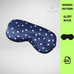 sleep mask sewing pattern pdf with video tutorial – easy eye mask pattern for beginners – sleep aid, diy sleep accessory