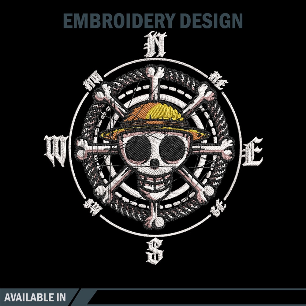 Logo One piece Embroidery Design, One piece Embroidery, Embroidery File, Anime Embroidery, Anime shirt,Digital download..jpg