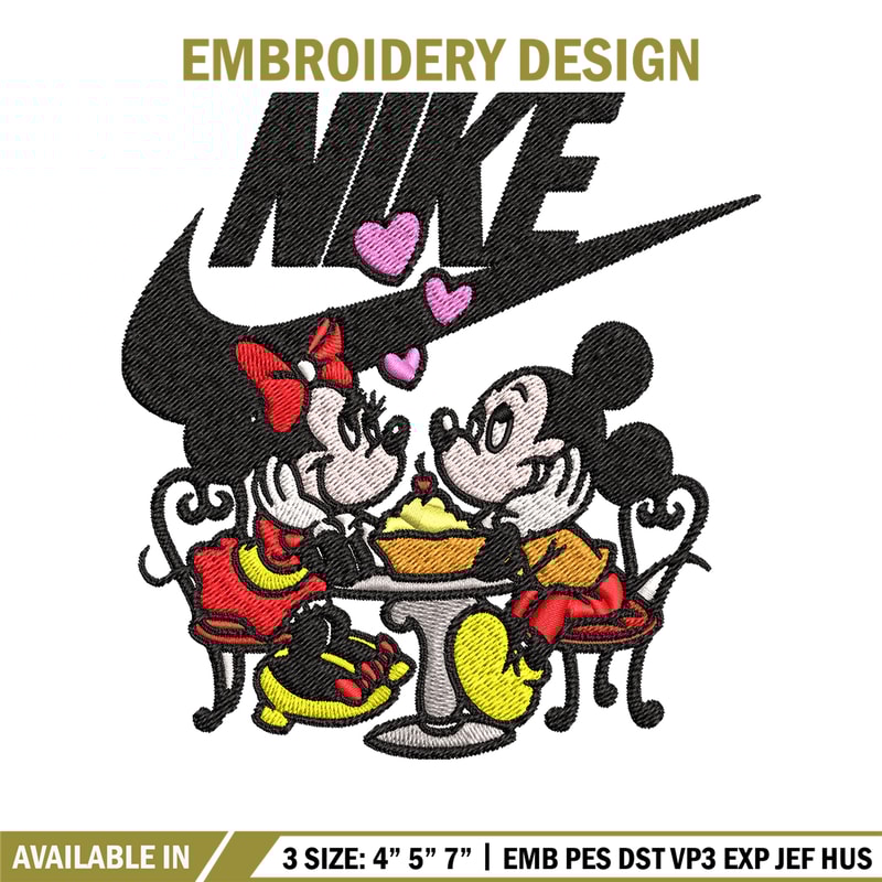 Mickey and Minnie mouse Nike Embroidery design, Disney Embroidery, Nike design, Embroidery file, Instant download..jpg