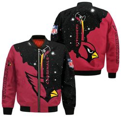 Arizona Cardinals Jacket Galaxy Custom Name, Arizona Cardinals Bomber Jackets, NFL Bomber Jackets
