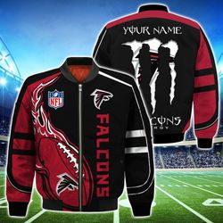 Arizona Cardinals Jacket Monster Energy New Custom Name, Arizona Cardinals Bomber Jackets, NFL Bomber Jackets