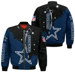 Dallas Cowboys Jacket Galaxy Custom Name, Dallas Cowboys Bomber Jackets, NFL Bomber Jackets