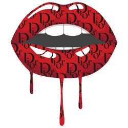 dior lips drip pattern svg, fashion brand logo svg, logo svg