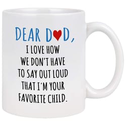 dear dad im your favorite child coffee mug - coffee mug for dad from daughter son - fathers day mug for dad from daughte