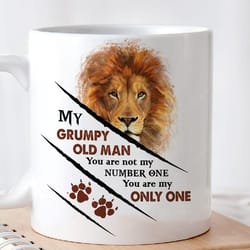 my grumpy old man jesus memorial mug for dad or mom in heaven jesus lover from daughter son on birthday anniversary moth